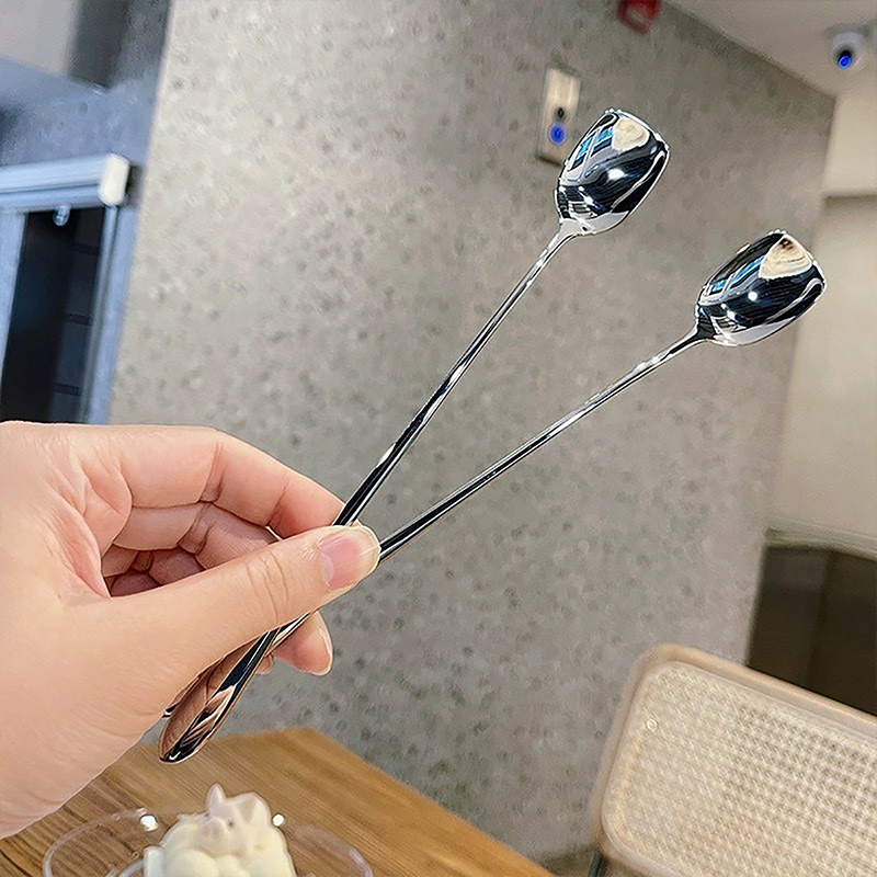 Coffee Tea Mix - 20CM paslanmaz çelik uzun sap Stir