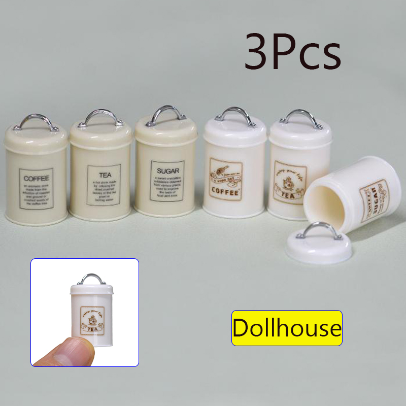 Coffee Y Tea - 3 adet minyatür Dollhouse Mini gıda/çay/kahve