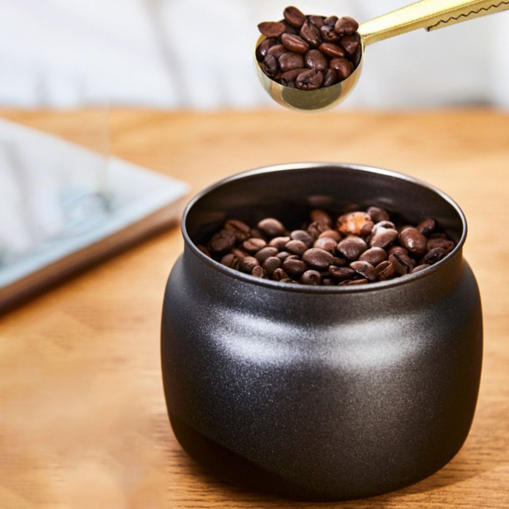 Coffee Tea Canister Set - 304 Paslanmaz Çelik Kahve Çekirdeği Vakumlu
