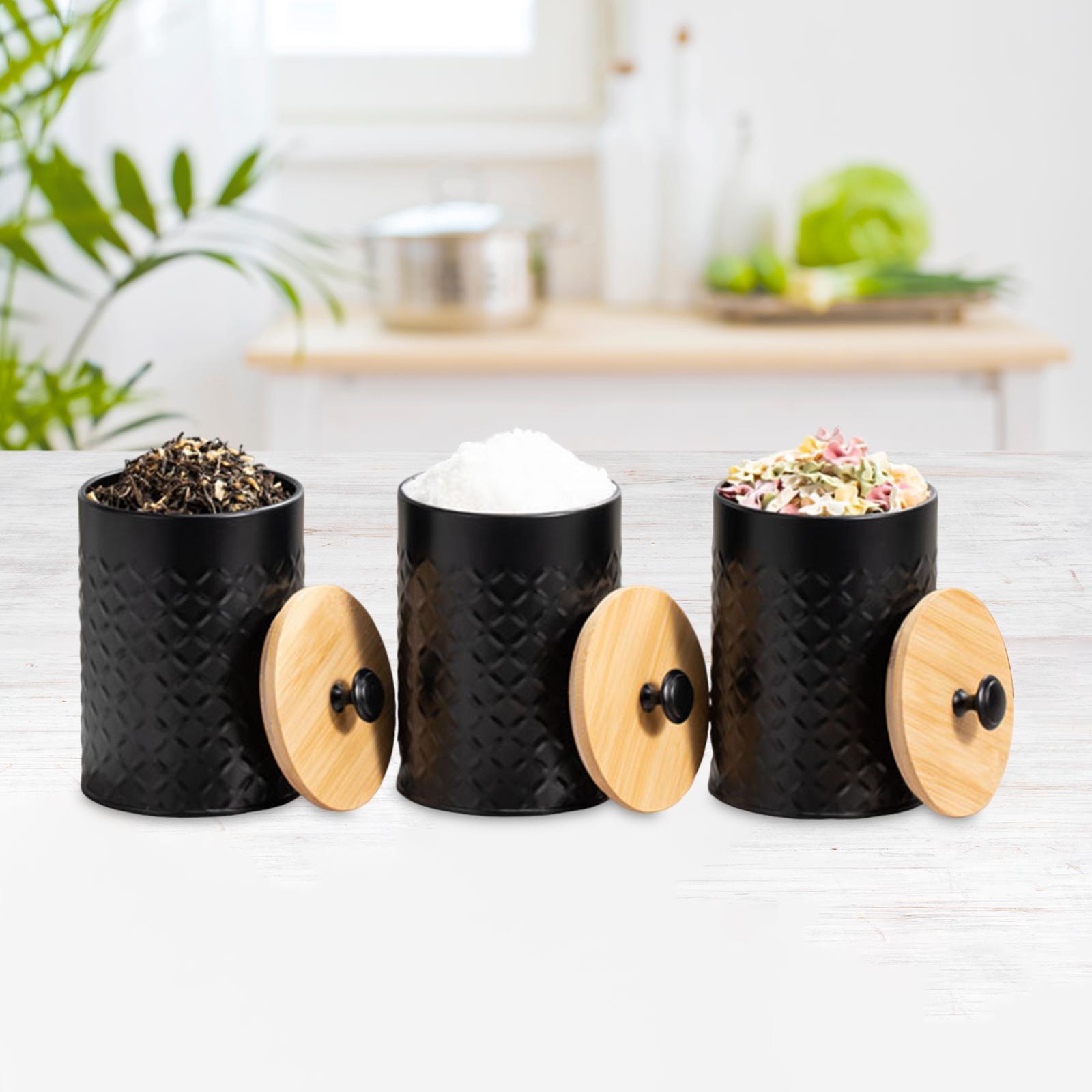 Coffee Tea Canister Set - 3x Çay Kahve Şeker Kabı Seti