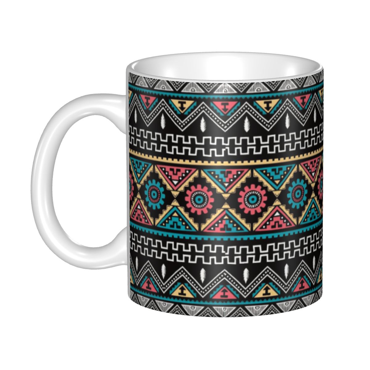 Wallpaper Coffee And Tea - Kişiselleştirilmiş Bohem Duvar Kağıdı Desenli Kupa,