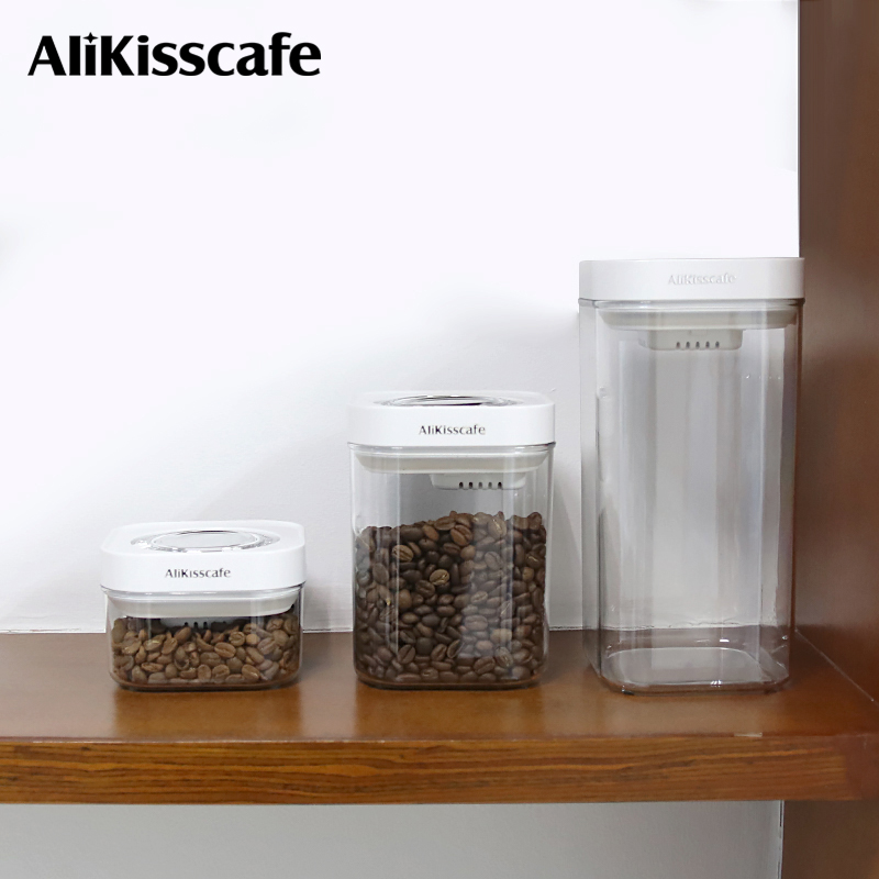 Coffee Tea And Bean - AliKisscafe Kahve Çekirdeği Saklama Kabı Vakum