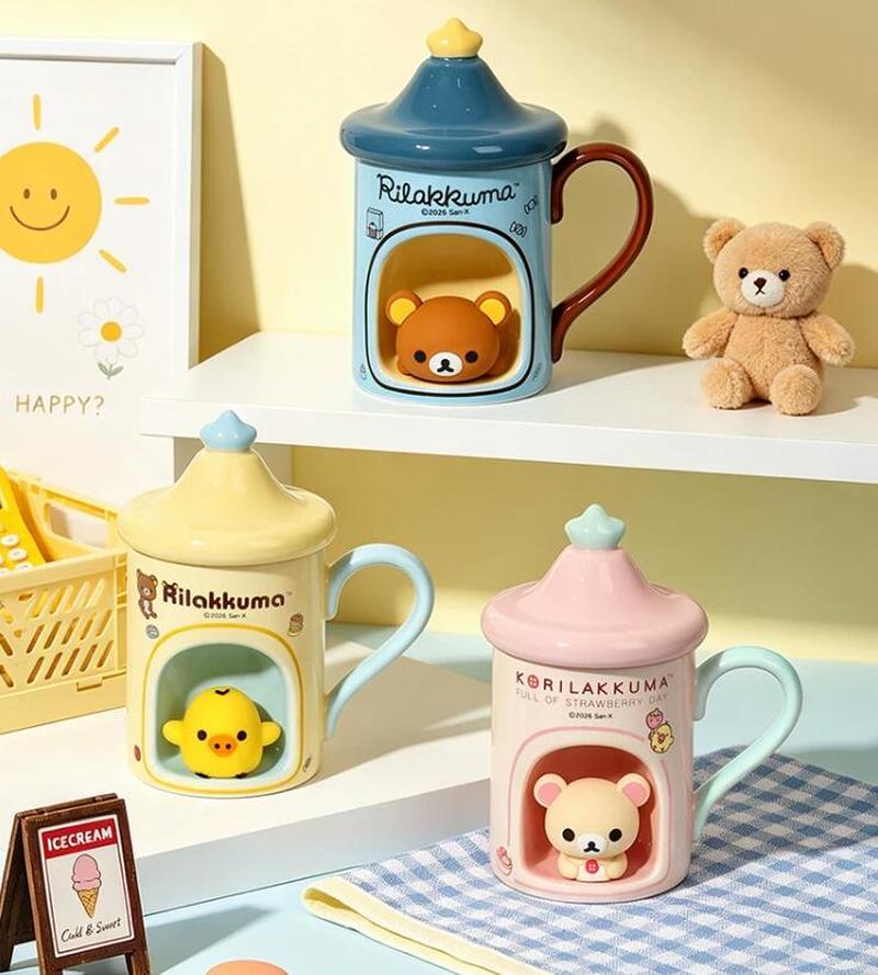 Coffee Y Tea - Stokta Mevcut Kapaklı Kupa Bardak Sevimli