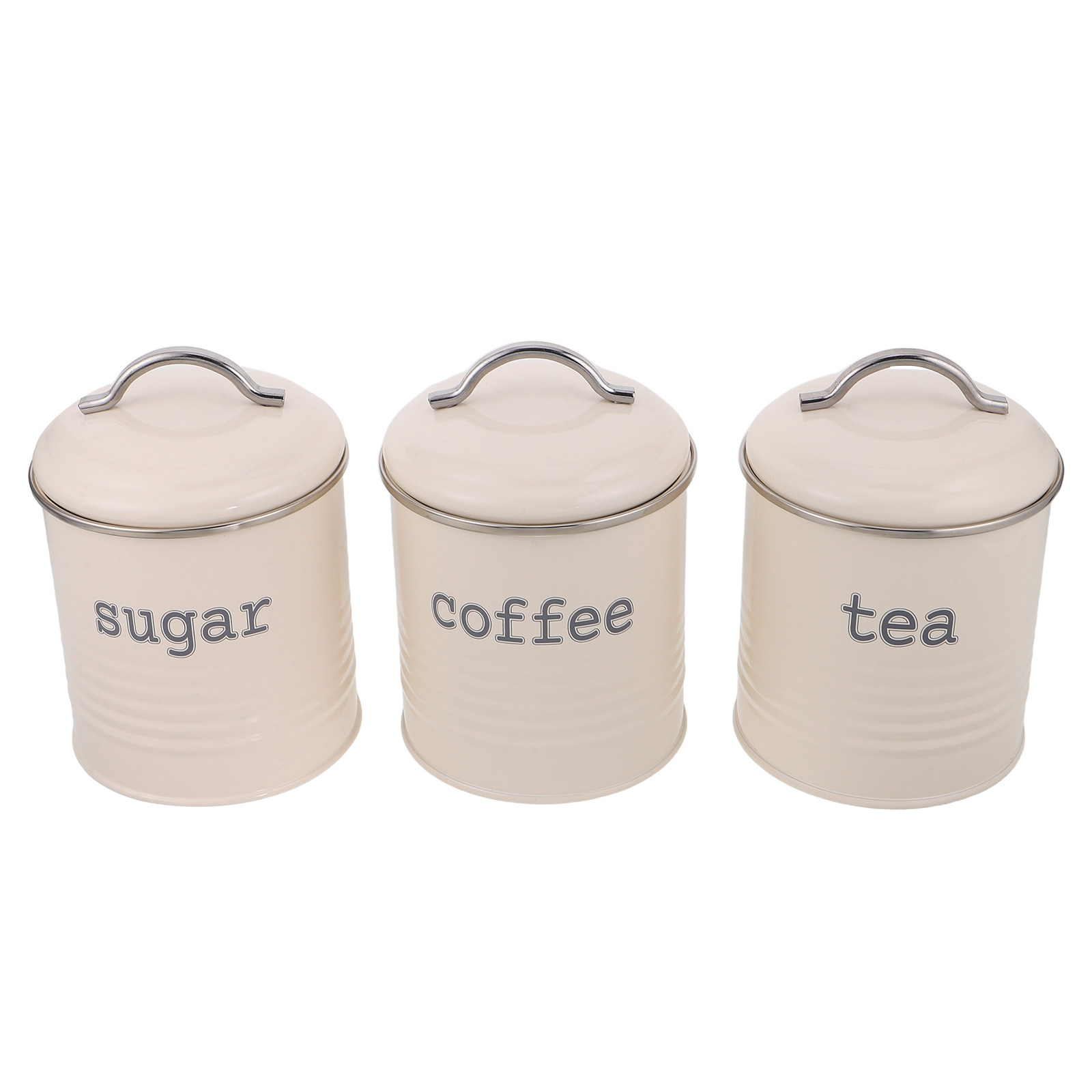 Coffee Tea And Bean - 3 adet mühürlü kahve çekirdeği konteyner