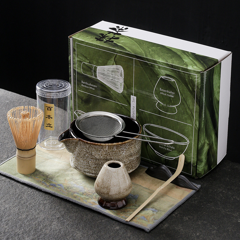 Matcha Whisk Set - 7 adet 4 adet Japon Matcha