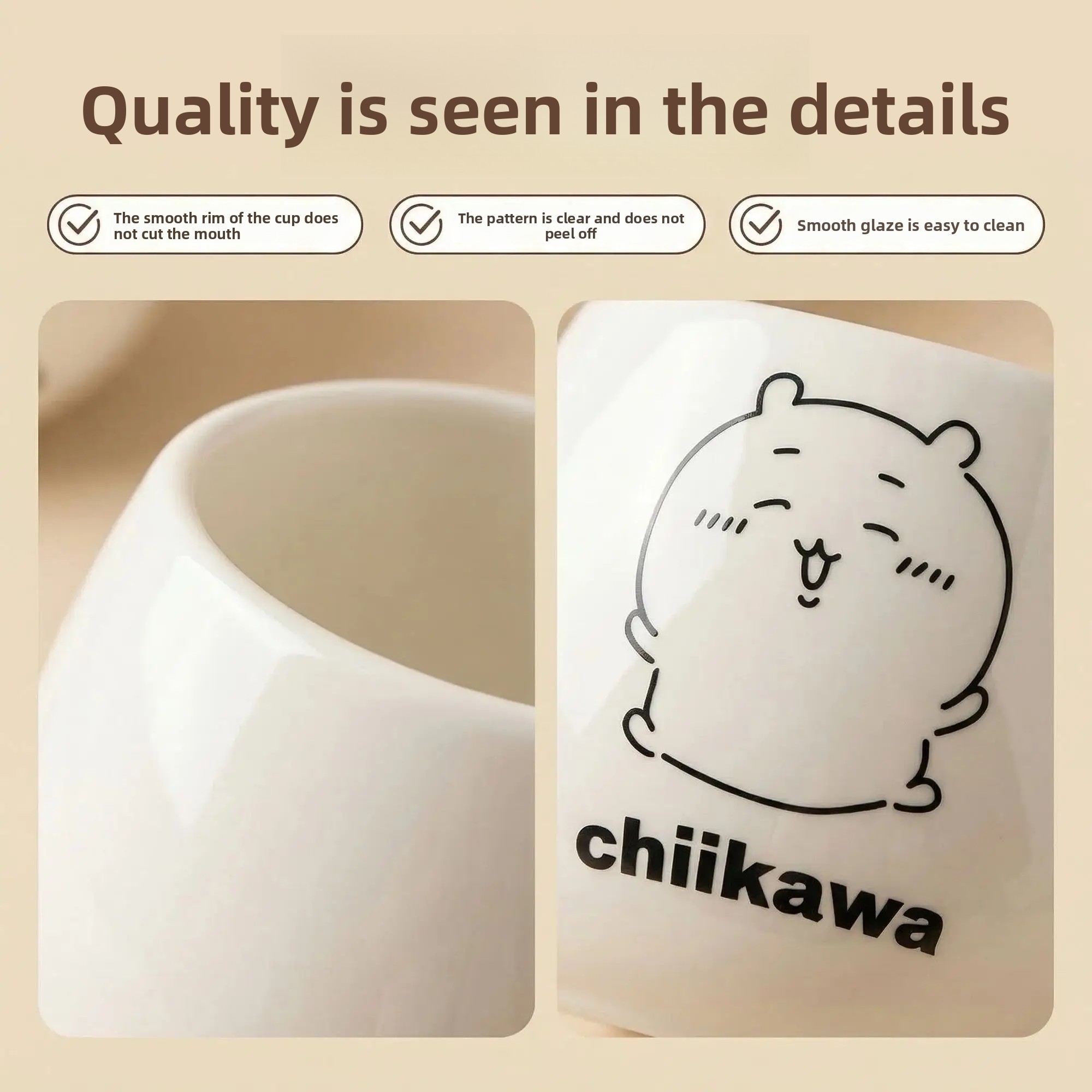 Chiikawa Seramik Çay Kahve Kup - Coffee Y Tea incelemesi ve fiyatı