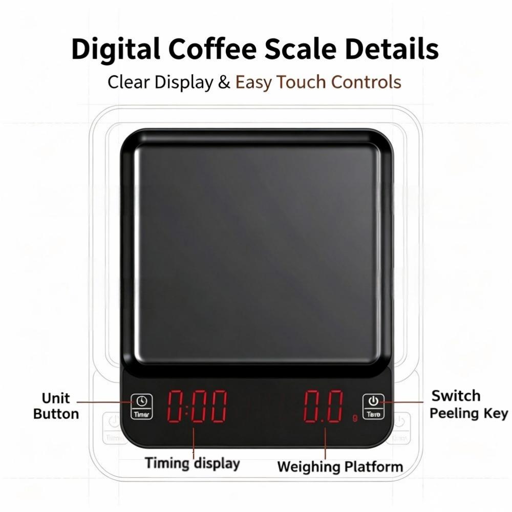 3kg/0.1g Yüksek Hassasiyetli D - Coffee & Tea - Pastry Góc Xanh incelemesi ve fiyatı