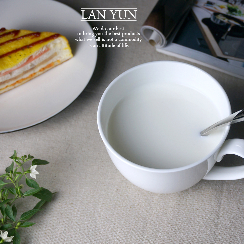 700ML, Sade Beyaz Kemik Çini K - Morning Tea Coffee incelemesi ve fiyatı