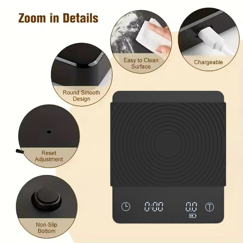 Basic 3 Black Mirror Pour Over - Coffee Bean Scale incelemesi ve fiyatı