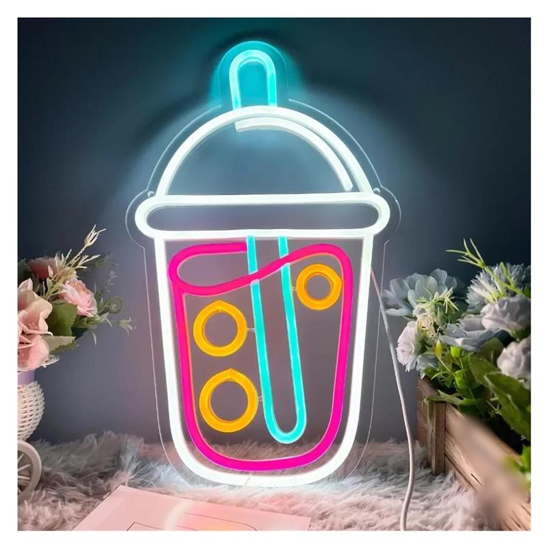 Boba Çay Neon Tabelası, Sütlü  - Wallpaper Coffee And Tea incelemesi ve fiyatı