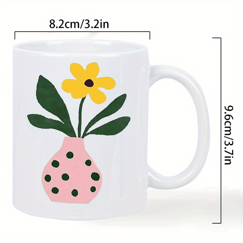 Sevimli Pembe Vazo ve Sarı Çiç - Morning Tea Coffee incelemesi ve fiyatı